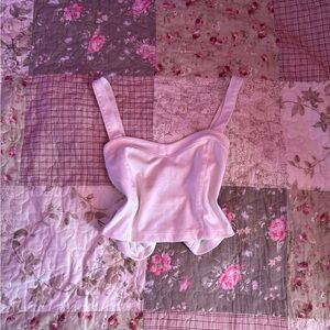 White Bow Cami Style Crop Top